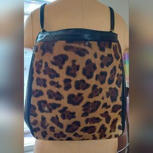 Pony Hair Leather Purse Conversion Shoulder Bag & Back Pack